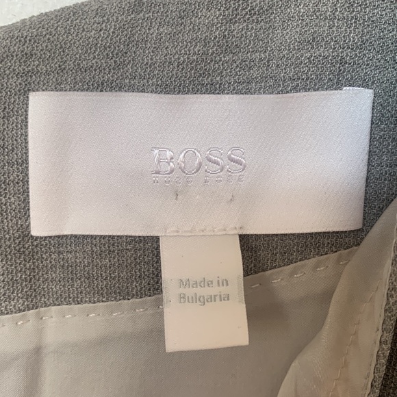 HUGO BOSS Deshina Gray Sheath Virgin Wool Career Business Dress Size 2 - Picture 5 of 12
